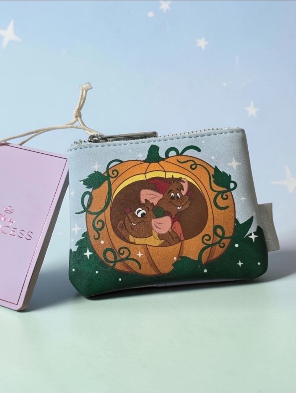 NWT Loungefly Disney Cinderella Jaq Gus Fairy Godmother Coin Purse BoxLunch Nwt